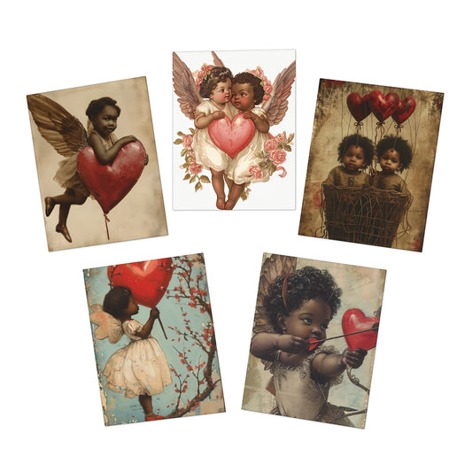 Vintage Ebony Cherub Greeting Cards